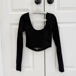 Elegant Black Long Sleeve Top